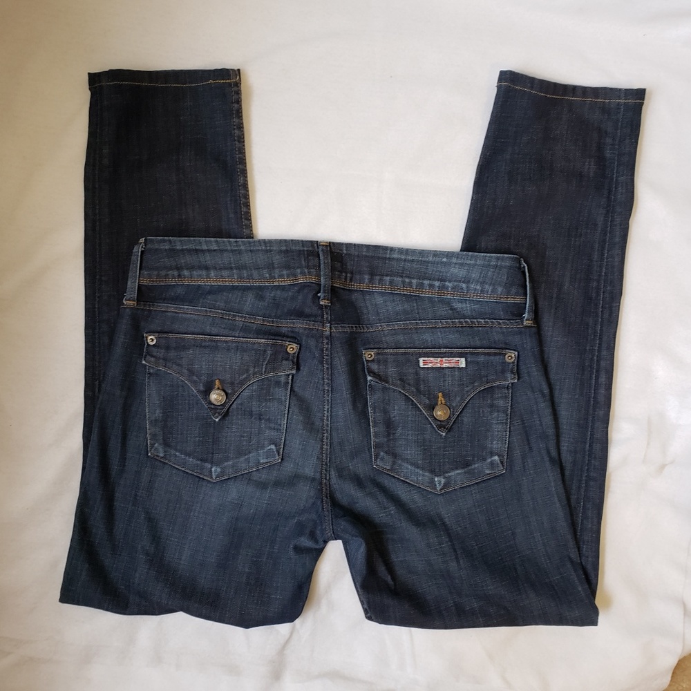 Hudson Flap Pocket Skinny Dark Jeans, 30x29